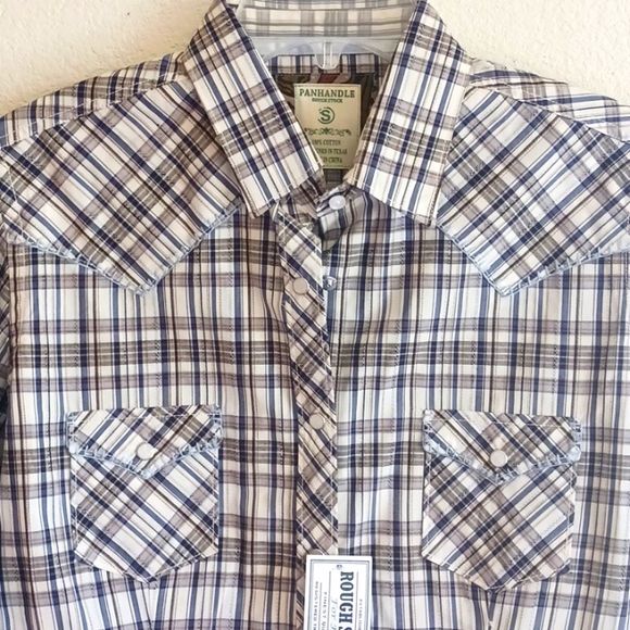 Panhandle Rough Stock Ladies Pearl Snap Western Shirt - Picture 7 of 14